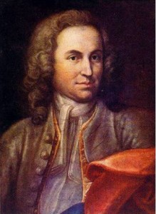 El joven Johann Sebastian Bach, pintado por J. E. Rentsch, el Viejo, en 1715