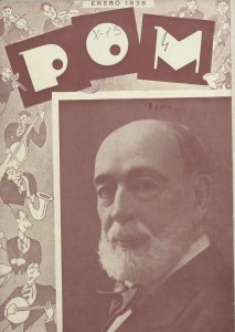 Antonio Zozaya en la portada de POM, 1936.