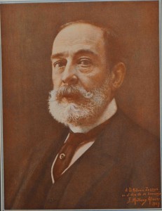 Antonio Zozaya retratado en 1927 por Francisco Martínez Alcover con motivo de su homenaje.